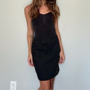 Vintage Black Wool Straight Skirt Henri Bendel Size 4